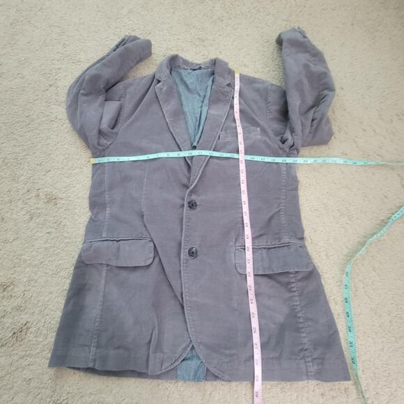 J. Crew Mens M Corduroy Blazer Sport Coat 100% Cotton Casual Jacket Gray - Picture 4 of 14